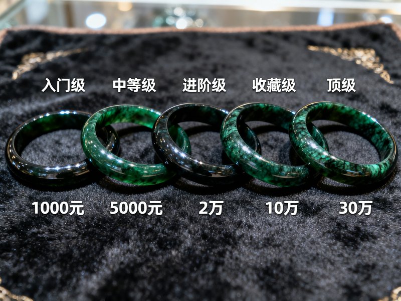 墨翠手镯价格 2026:从 1000 到 30 万的差异